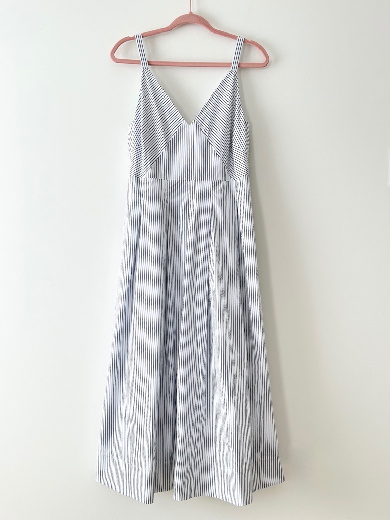Alex Mill Striped Cotton Poplin Abby Midi Dress